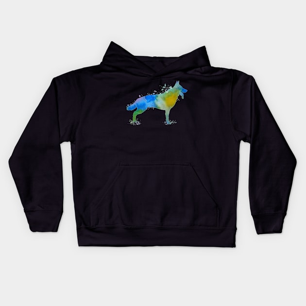 German shepherd Kids Hoodie by TheJollyMarten